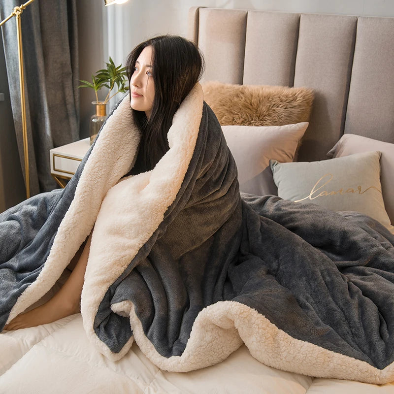 Heavy Wool Throw Bed Blankets