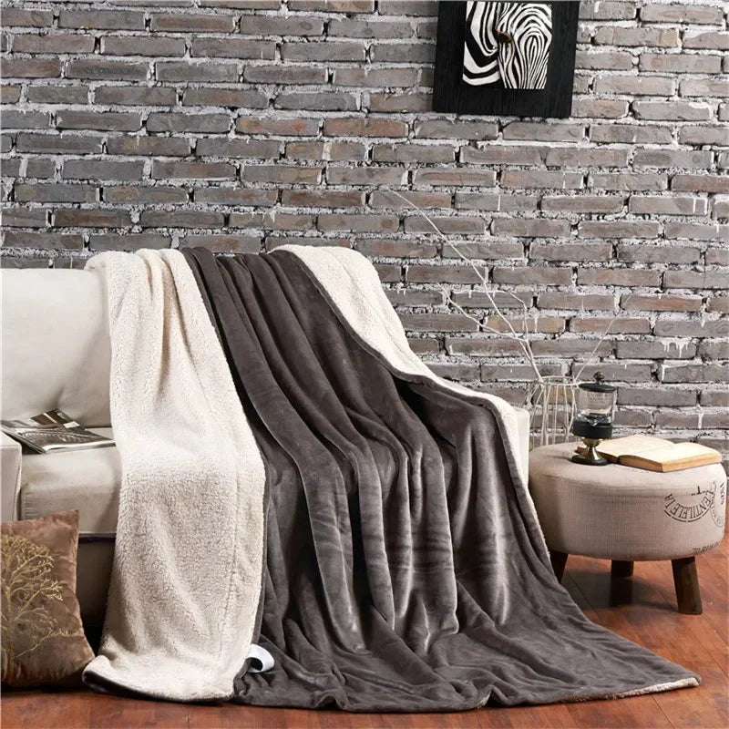 Heavy Wool Throw Bed Blankets