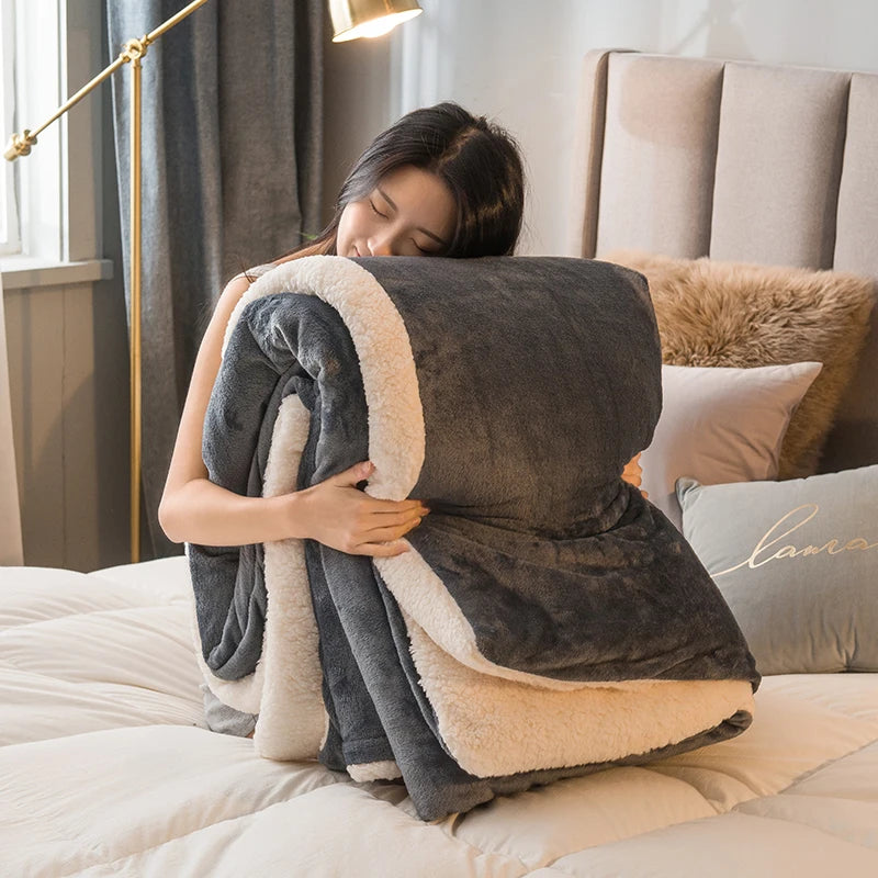 Heavy Wool Throw Bed Blankets